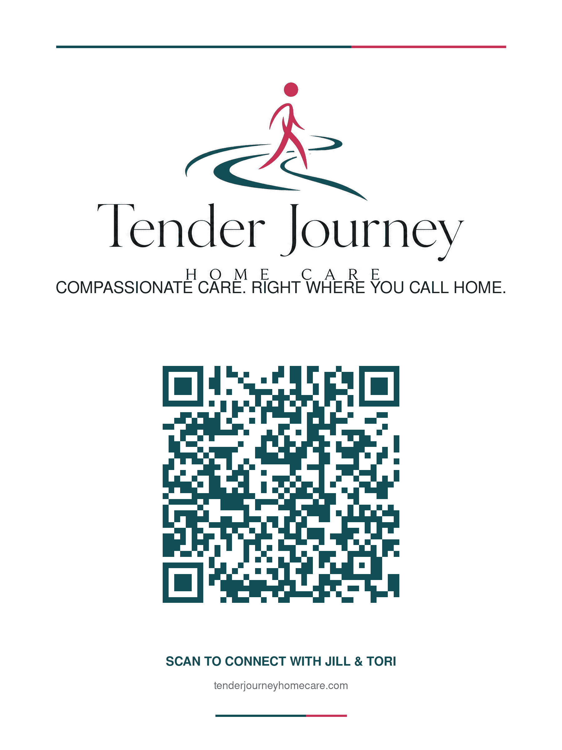 Tender Journey universal advertising QR card
